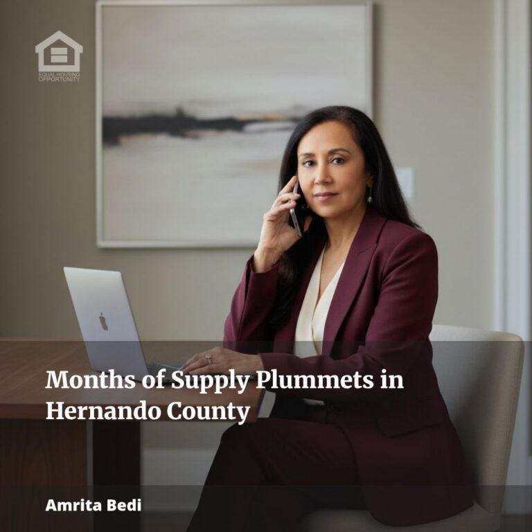 Months of Supply Plummets in Hernando County