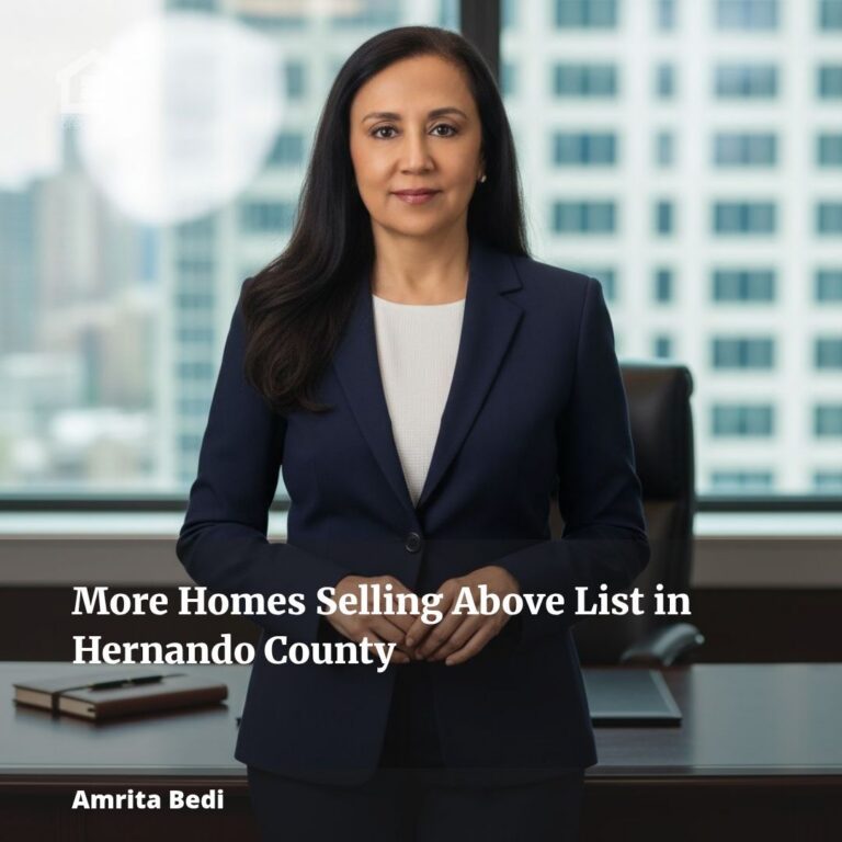 More Homes Selling Above List in Hernando County